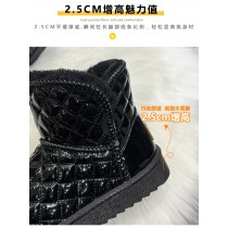  v 現貨 FB4096-2 冬季百搭新款加絨洋氣保暖雪地靴 (黑色36) v